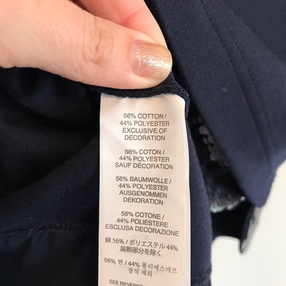 J. Crew Sequin Trim Sweatshirt Navy Blue - Picture 7 of 7